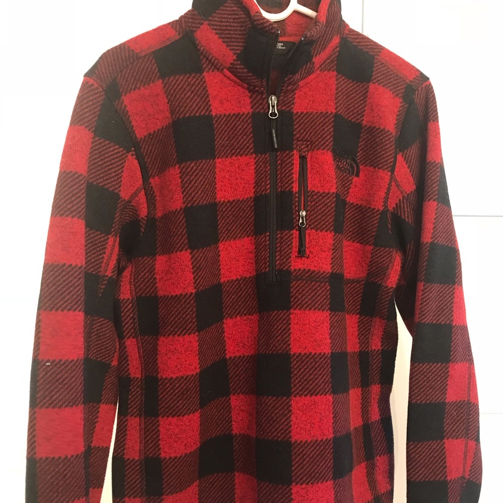 NWOT North Face buffalo plaid Men’s sweatshirt
